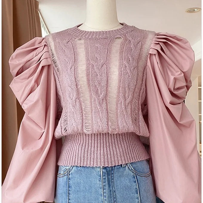 Carmen Sheer Delight Ruffled Shirt | Pink