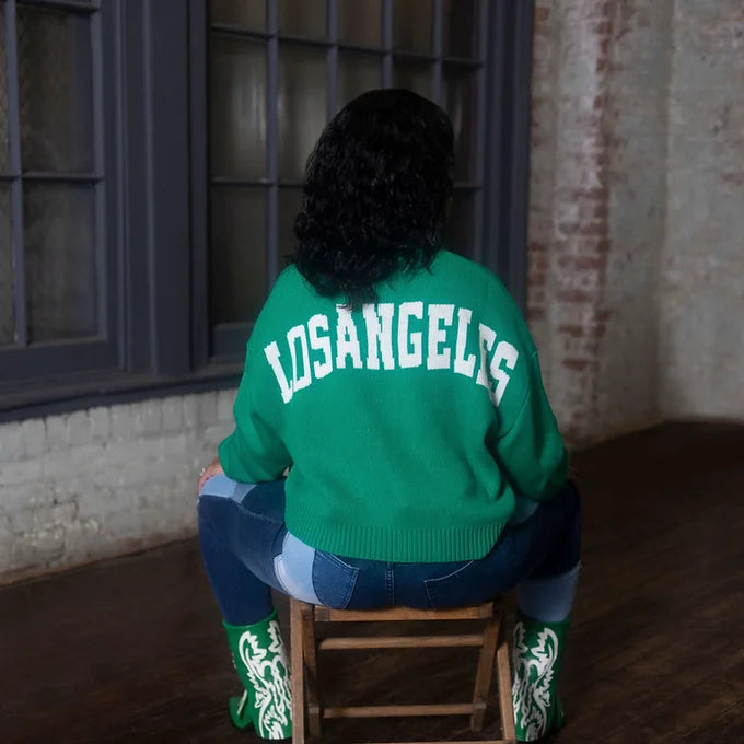 Green Los Angeles Fly Girl Sweater