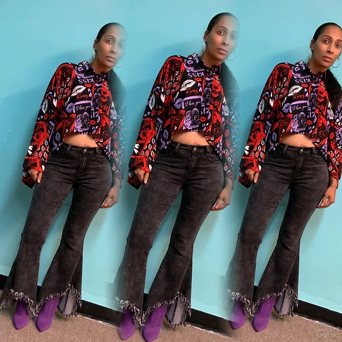 City Girl Bell Bottom Jeans