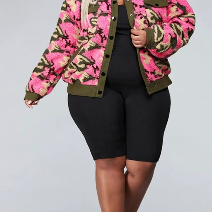 Pink Camo Fleece Coat