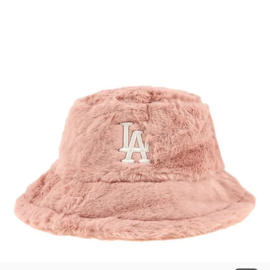 Fur Bucket Hats | Light Pink