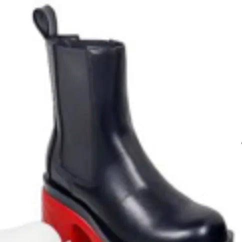 Black Two-Toned Ankle Boot