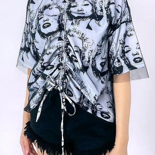 Marilyn Monroe  Drawstring Shirt