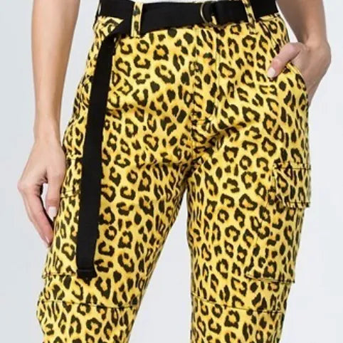Yellow Leopard Girl Pants