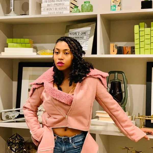 Mauve Leather Zip-Up Shearling Jacket – Vidia's Closet