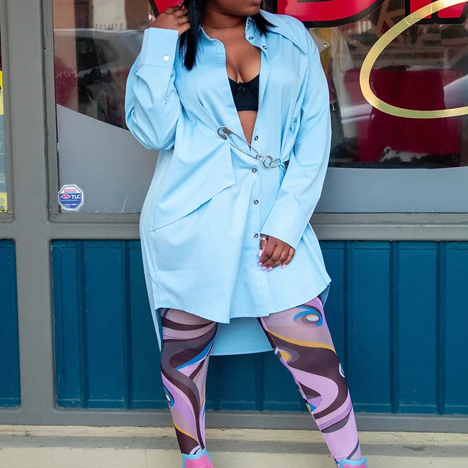 Safety First Showstopper Shirt Dress