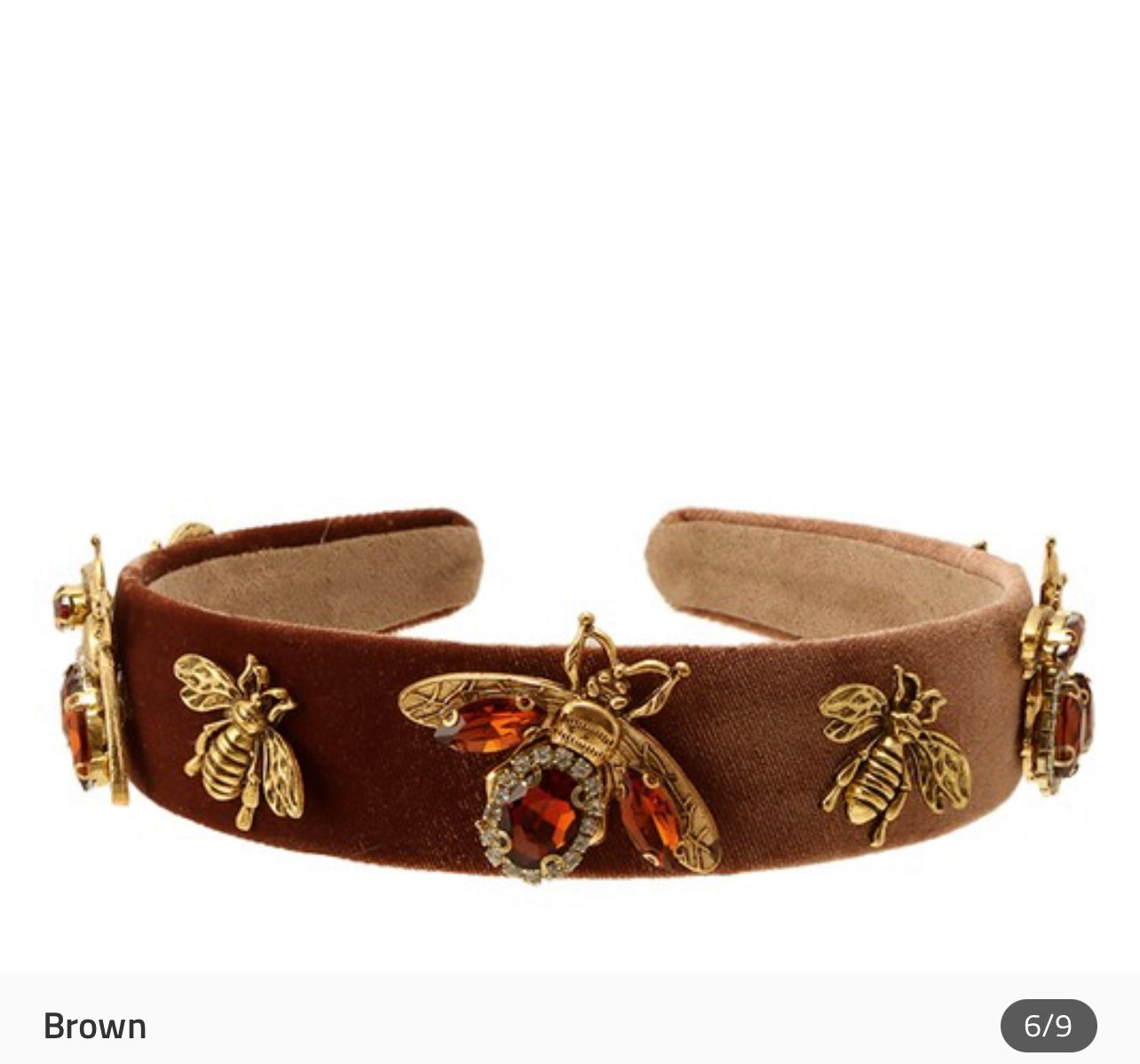 Brown Butterfly Headband