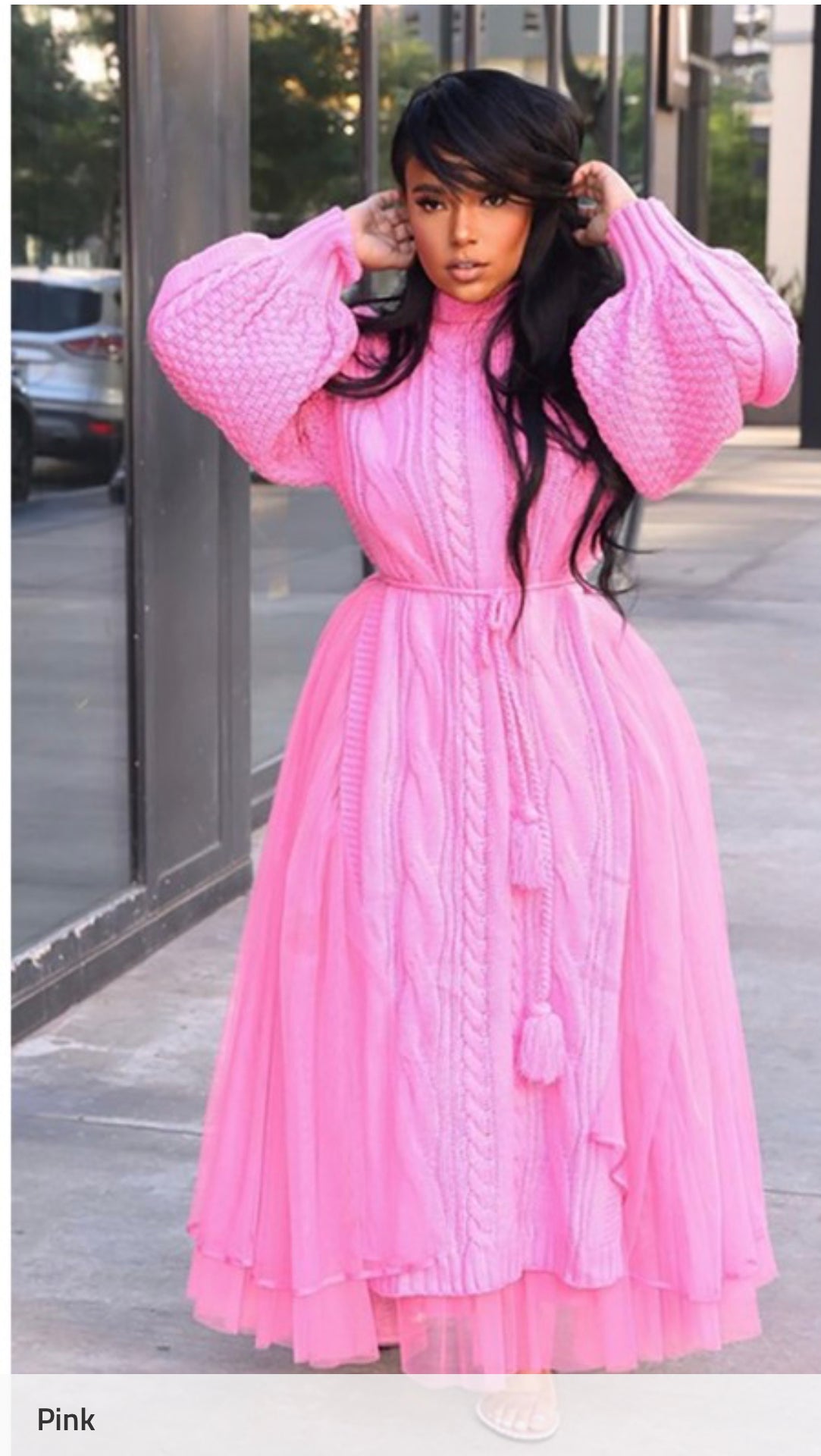 Live Like An Angel Pink  Sweater Dress Set