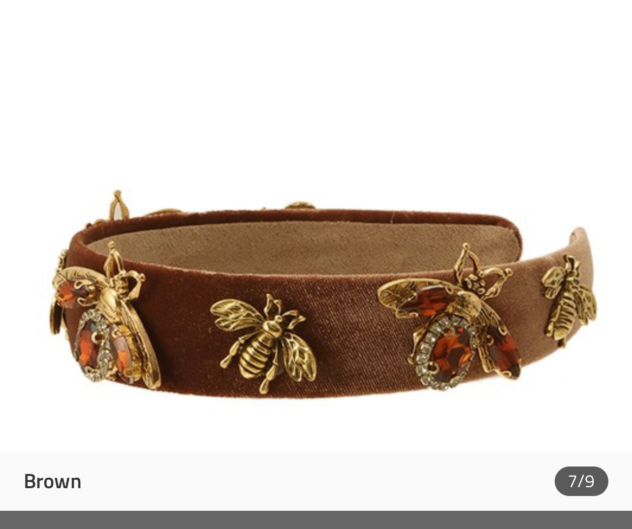 Brown Butterfly Headband