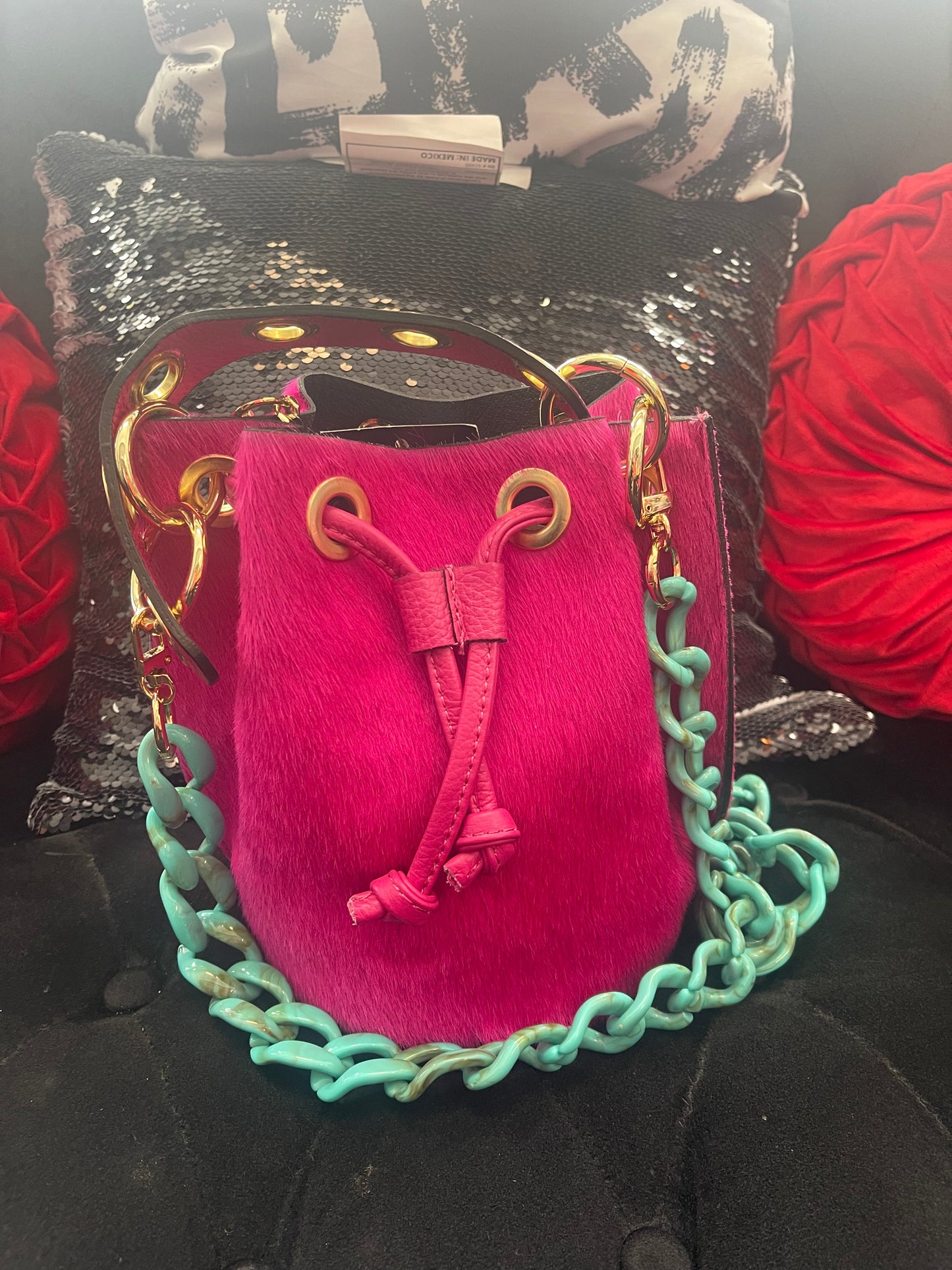 Fur Inspired Pink Bag