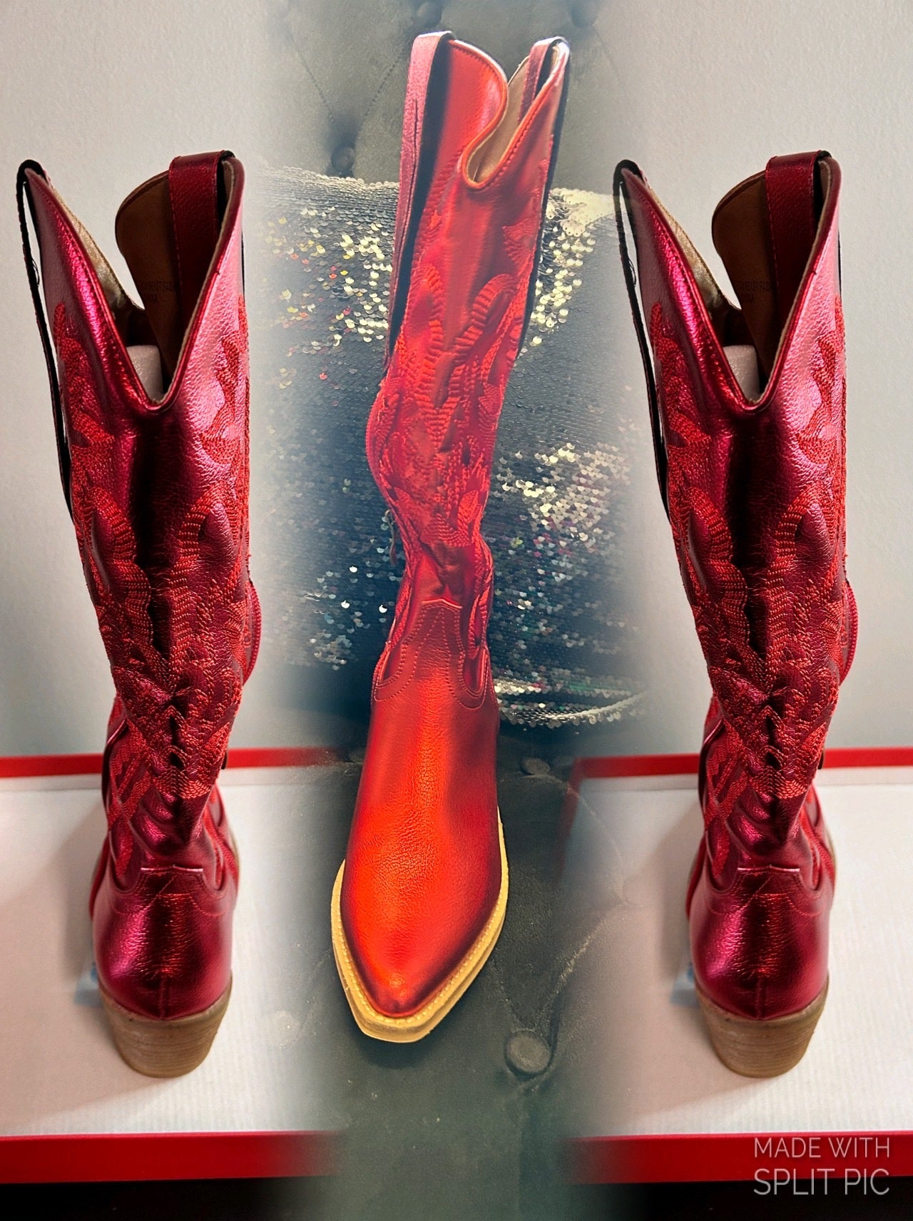 Adela Cowboy Boot In Red